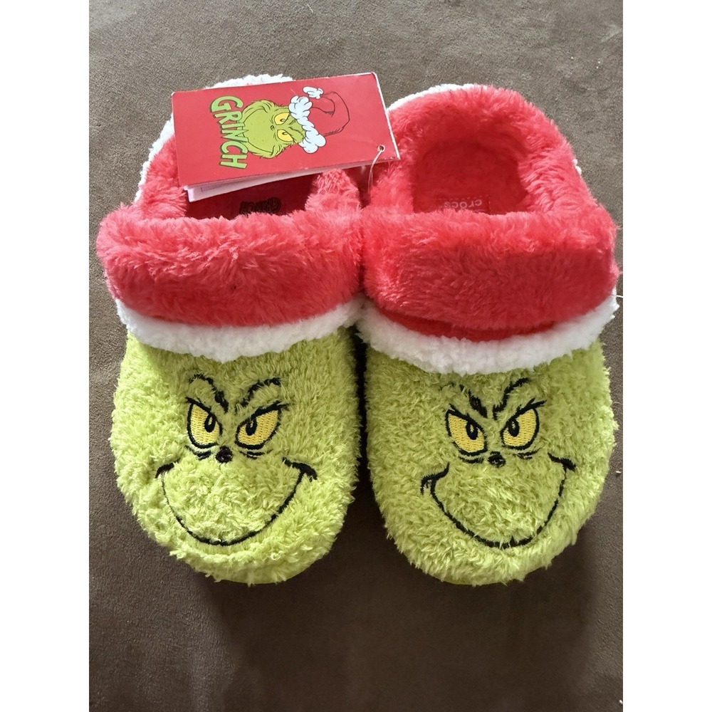 Crocs The Grinch Classic Clog Shoes Kids Boys Girls Youth Size C11 Green BNWT